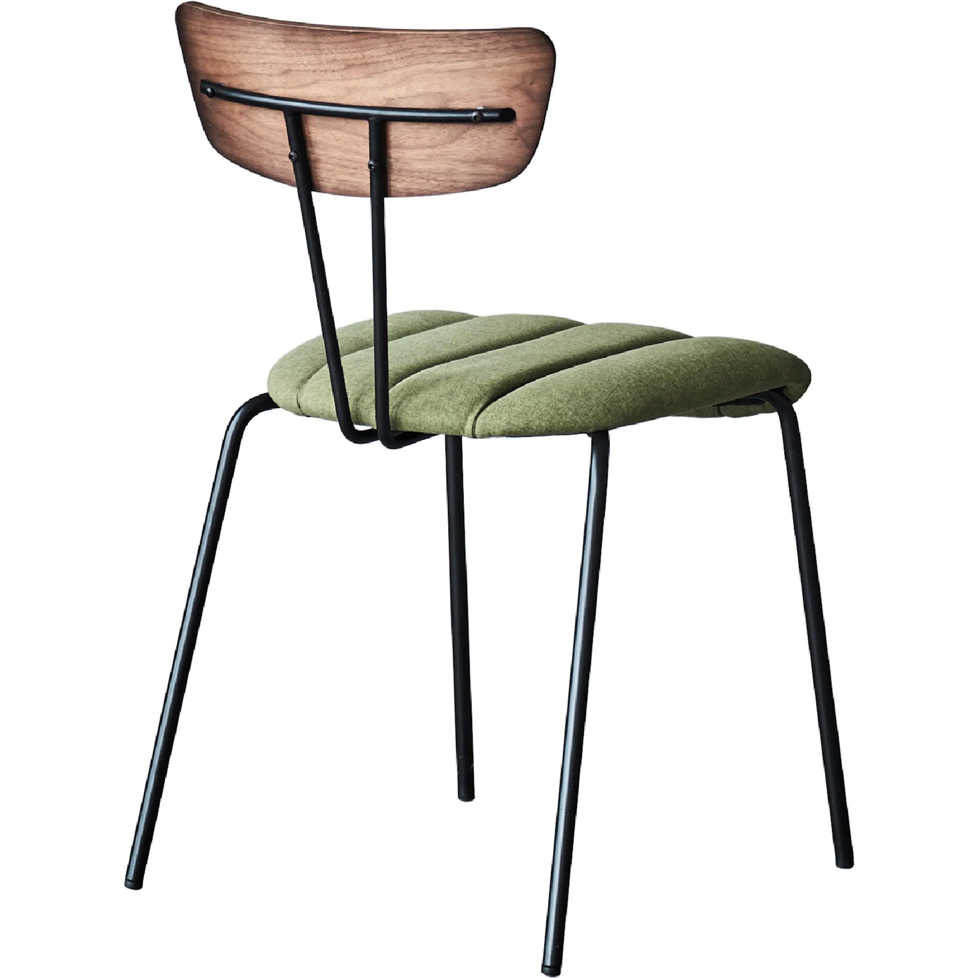 Lara Side Chair by Zentique in green. Made from steel, cotton, plywood in a unique style.