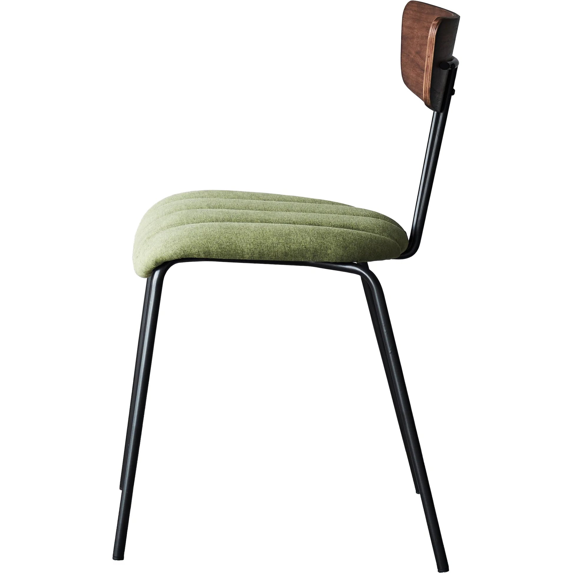 Lara Side Chair by Zentique in green. Made from steel, cotton, plywood in a unique style.