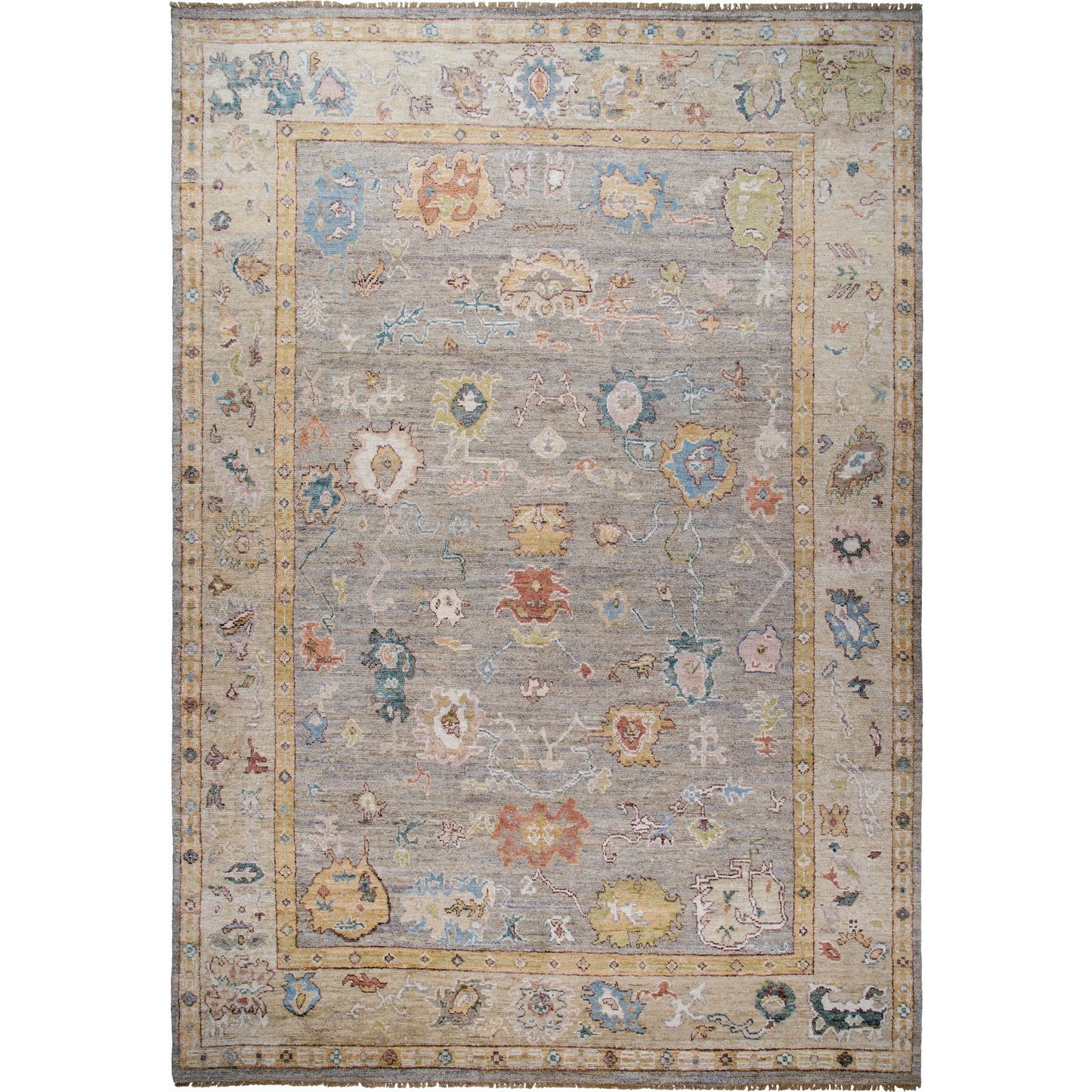 001 SI-2163725,SI-2163726,SI-2163727,SI-2163730 | Primary Silo | Chennai CHN-2300 Rug by Surya in slate gray, mustard yellow, coral, sky blue, olive green, blush pink, ivory. Made from silk in a unique style.
