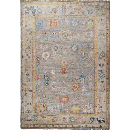 Chennai CHN-2300 Rug by Surya in slate gray, mustard yellow, coral, sky blue, olive green, blush pink, ivory. Made from silk in a unique style.