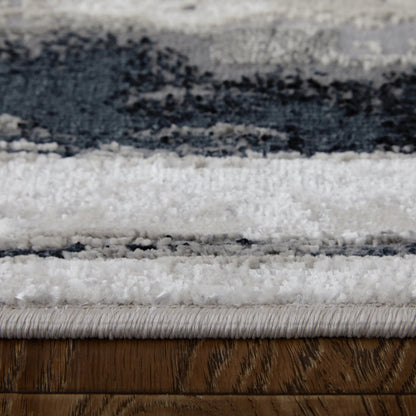 Micah Rug - 3049F by Feizy in silver, gray, black. Made from polyester, polypropylene in a unique style.