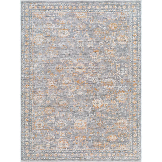Chapel Hill CHP-2302 Rug by Livabliss in gray, ivory, dusty sage, medium brown, taupe. Made from polyester in a unique style.