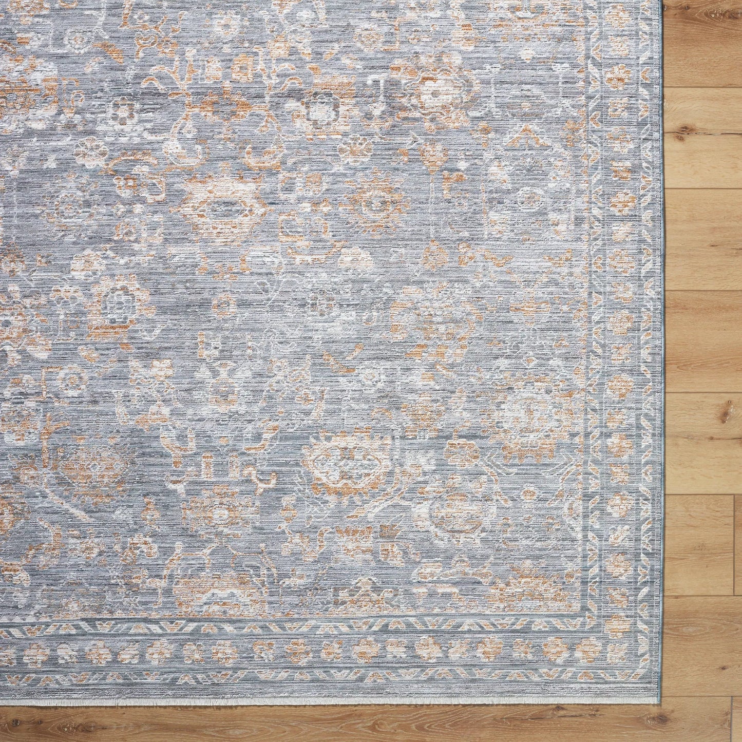 006 SI-2258195,SI-2258196 | Closeup | Chapel Hill CHP-2302 Rug by Livabliss in gray, ivory, dusty sage, medium brown, taupe. Made from polyester in a unique style.