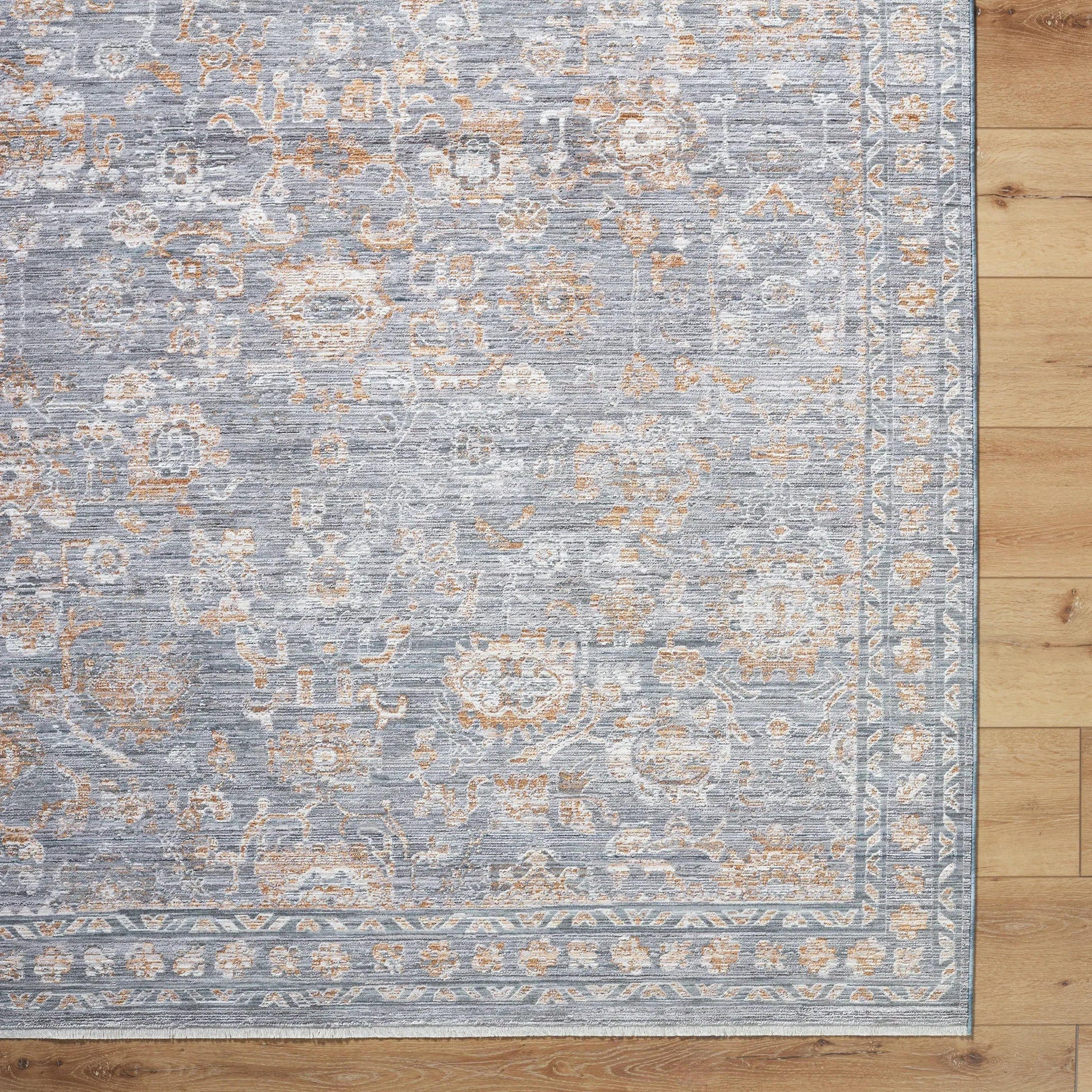 Chapel Hill CHP-2302 Rug by Livabliss in gray, ivory, dusty sage, medium brown, taupe. Made from polyester in a unique style.