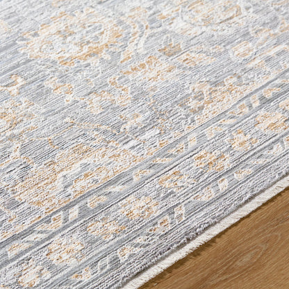 Chapel Hill CHP-2302 Rug by Livabliss in gray, ivory, dusty sage, medium brown, taupe. Made from polyester in a unique style.