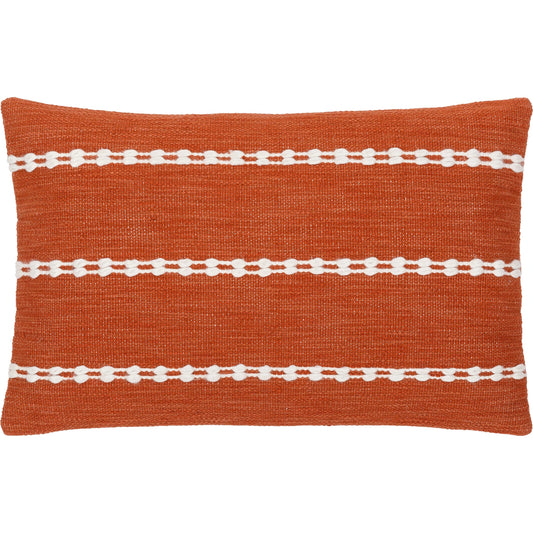 Chase Pillow - 8161 by Livabliss in brick red, light beige. Made from 100% cotton in a eclectic & global style.