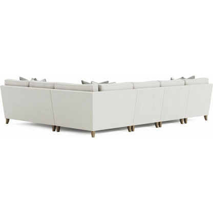 Mila 5-PIECE Left Facing Fabric Sectional by Bernhardt in white. Made from fabric in a unique style.