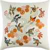Cream, Olive, Bright Orange, Aqua, Lime, Black, Butter / Down Feather / 18" x 18"
