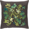 Black, Lime, Teal, Emerald, Dark Green, Butter / Down Feather / 18" x 18"