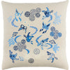 Light Beige, Light Blue, Ivory, Denim, Blue, Navy / 18" x 18"