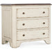 Americana Three-Drawer Nightstand by Hooker Furniture. Made from oak veneers with solid-wood edge top in a modern style.