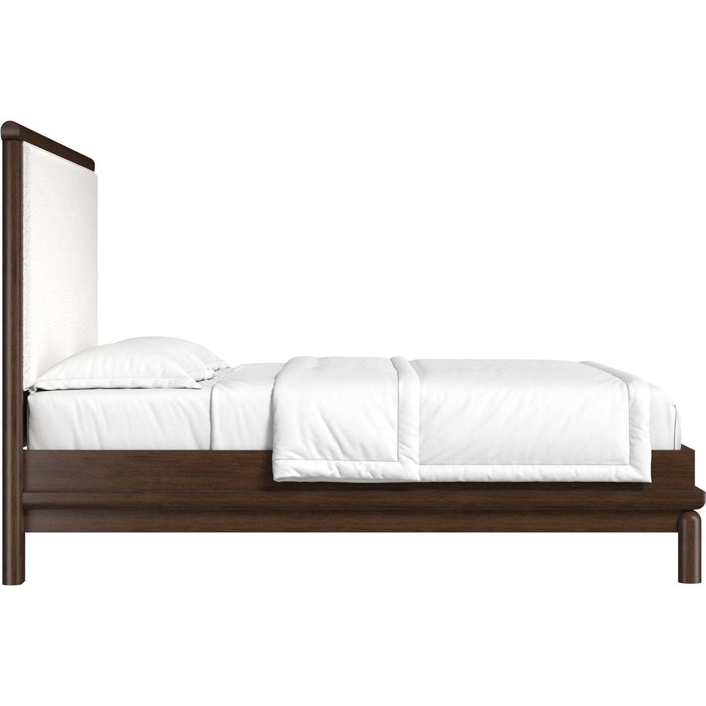 003 SI-2514221,SI-2514222 | Additional Silo | Verge Upholstered Bed by A.R.T. Furniture in handcrated walnut. Made from poplar solids, flat cut walnut veneers in a traditional style.