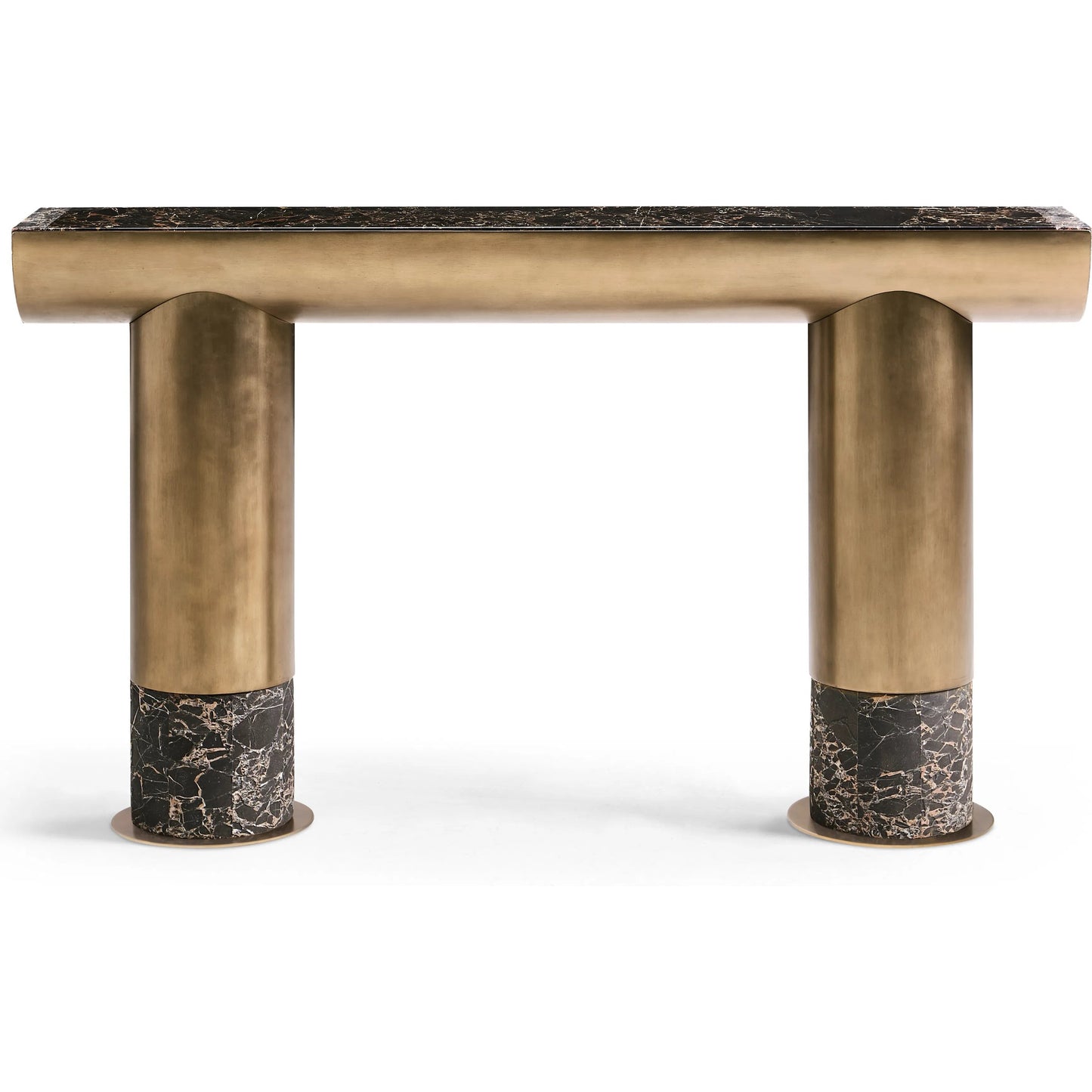 002 SI-2535733 | Additional Silo | Nova Console Table by Jonathan Charles in industrial bronze finish. Made from main aluminum in a unique style.