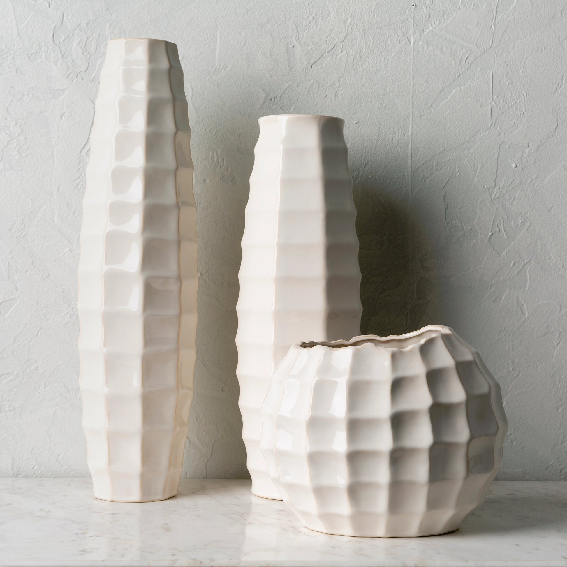 Cirio - 24675 (Set of 3) by Surya in glazed. Made from ceramic in a coastal style.