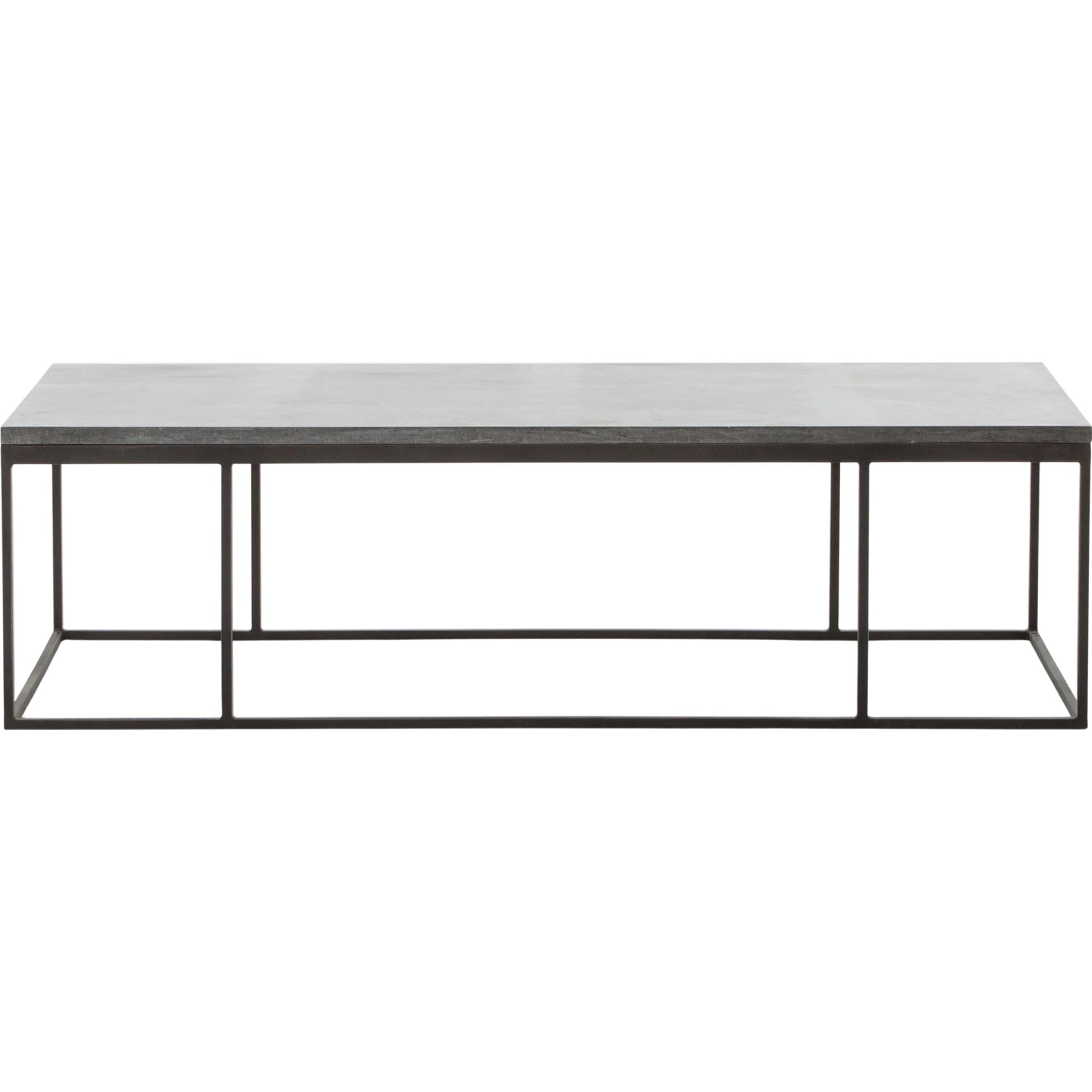 Harlow Coffee Table by Four Hands in blue stone, gunmetal. Made from bluestone, iron in a modern style.