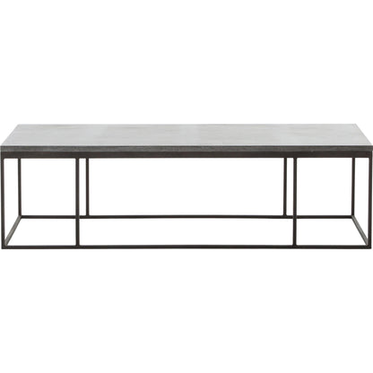 Harlow Coffee Table by Four Hands in blue stone, gunmetal. Made from bluestone, iron in a modern style.