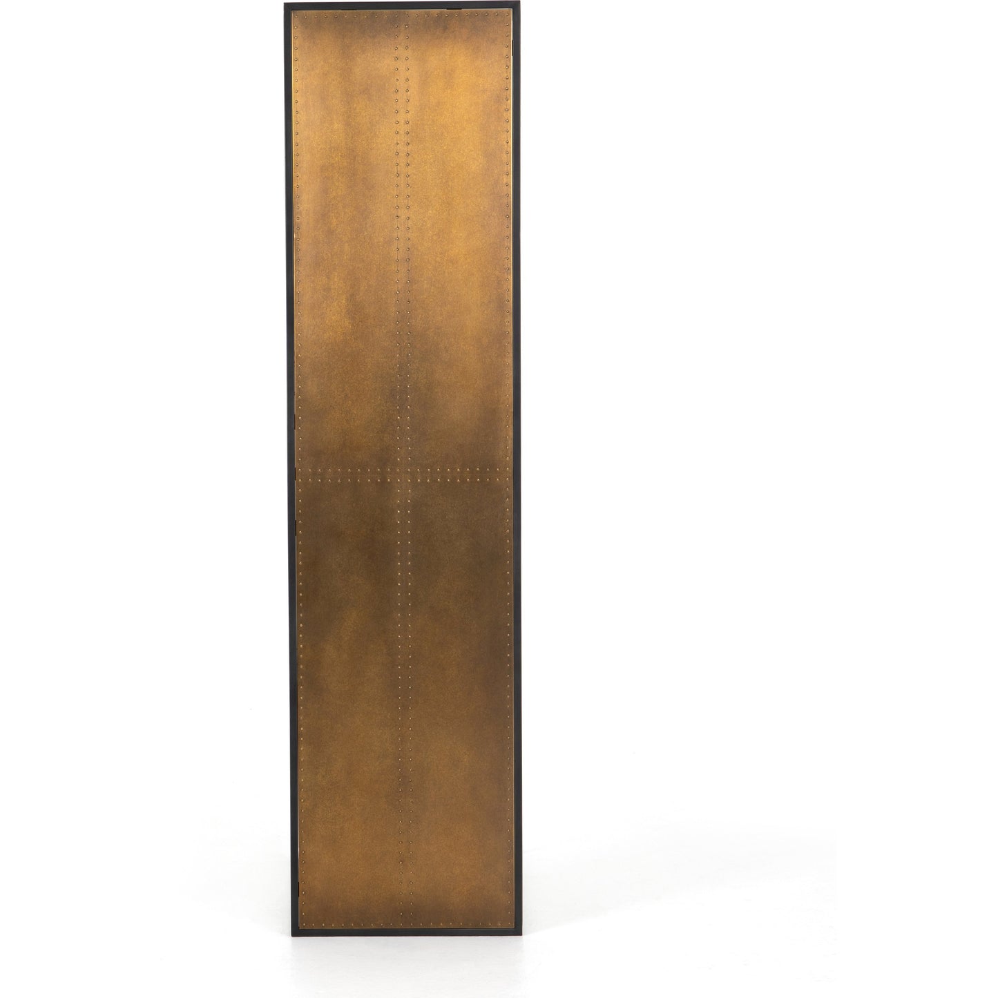 008 S-279462 | Additional Silo | Phillip Console Table by Four Hands in bright brass clad, dark antique bronze and dark antique bronze, bright brass clad. Made from brass, iron, poplar plywood in a modern style.