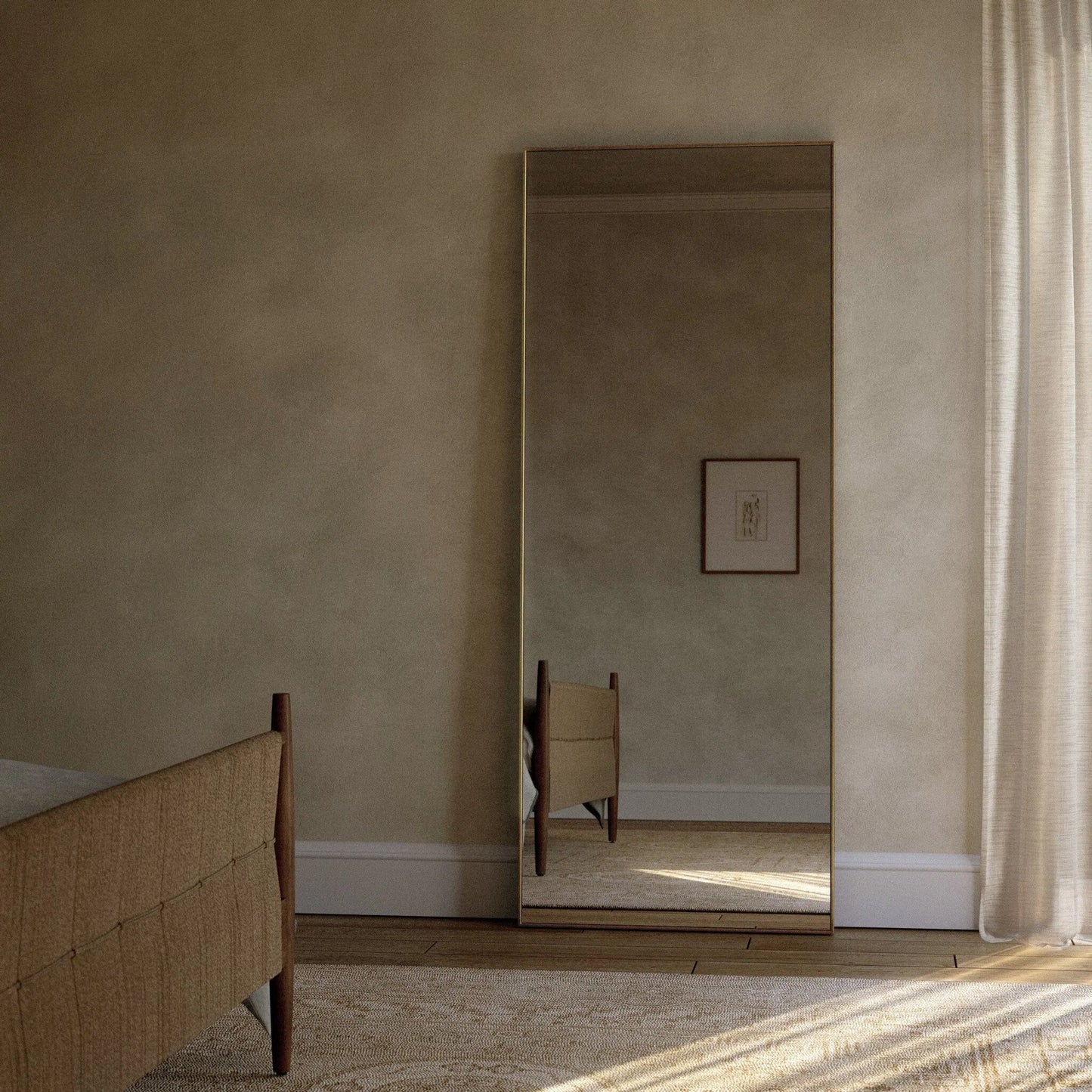 059 SR-711656 | Lifestyle | Bellvue Floor Mirror by Four Hands. Made from unique in a modern style.
