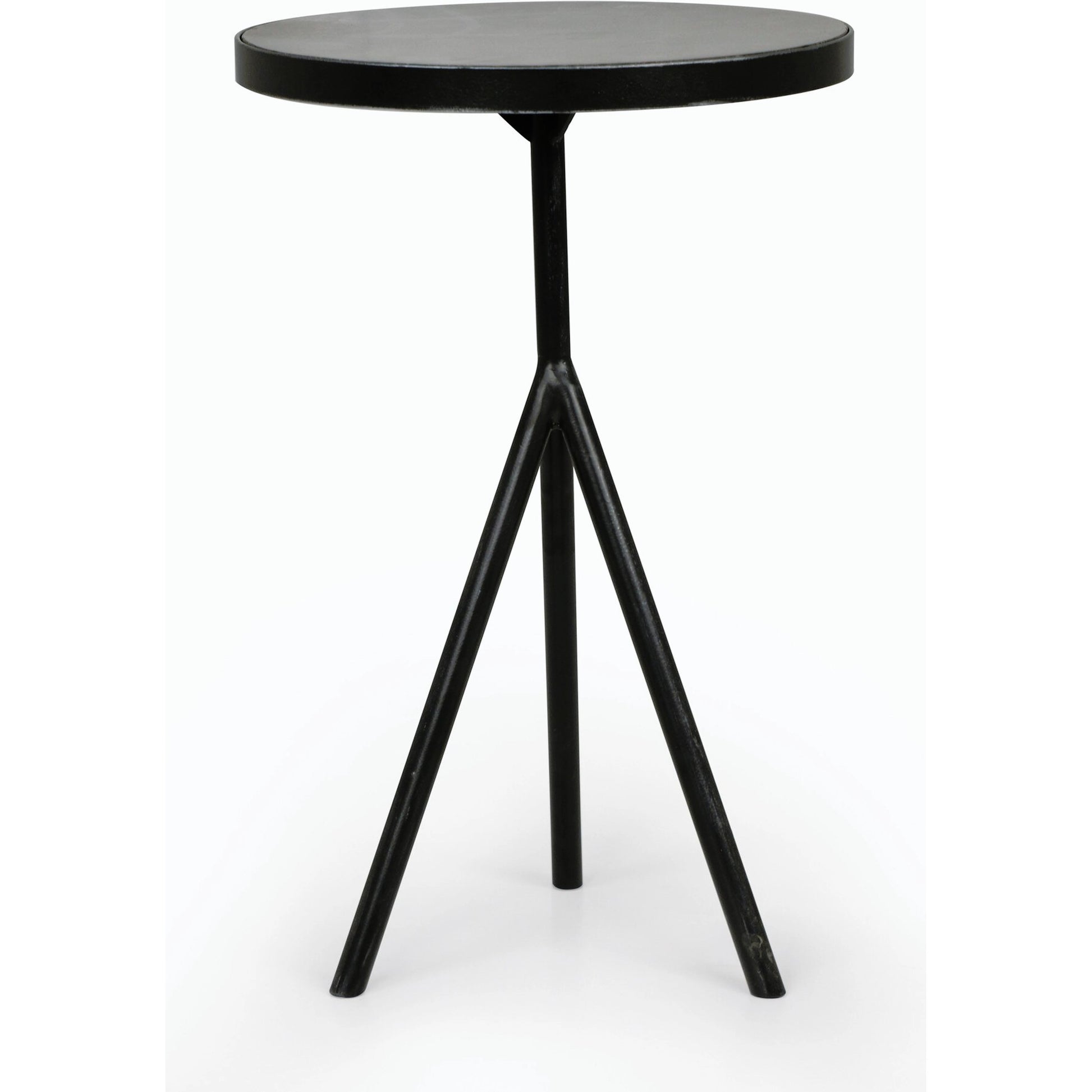 Corin End Table by Four Hands in powder black, bluestone and bluestone. Made from bluestone, iron in a modern style.