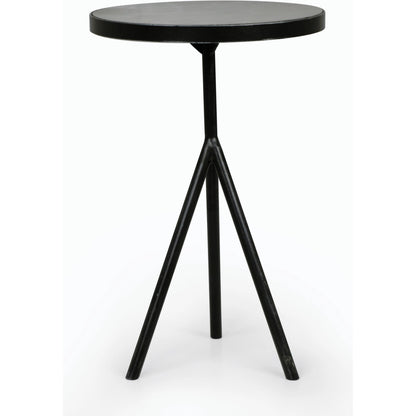 Corin End Table by Four Hands in powder black, bluestone and bluestone. Made from bluestone, iron in a modern style.