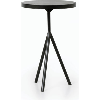 Corin End Table by Four Hands in powder black, bluestone and bluestone. Made from bluestone, iron in a modern style.