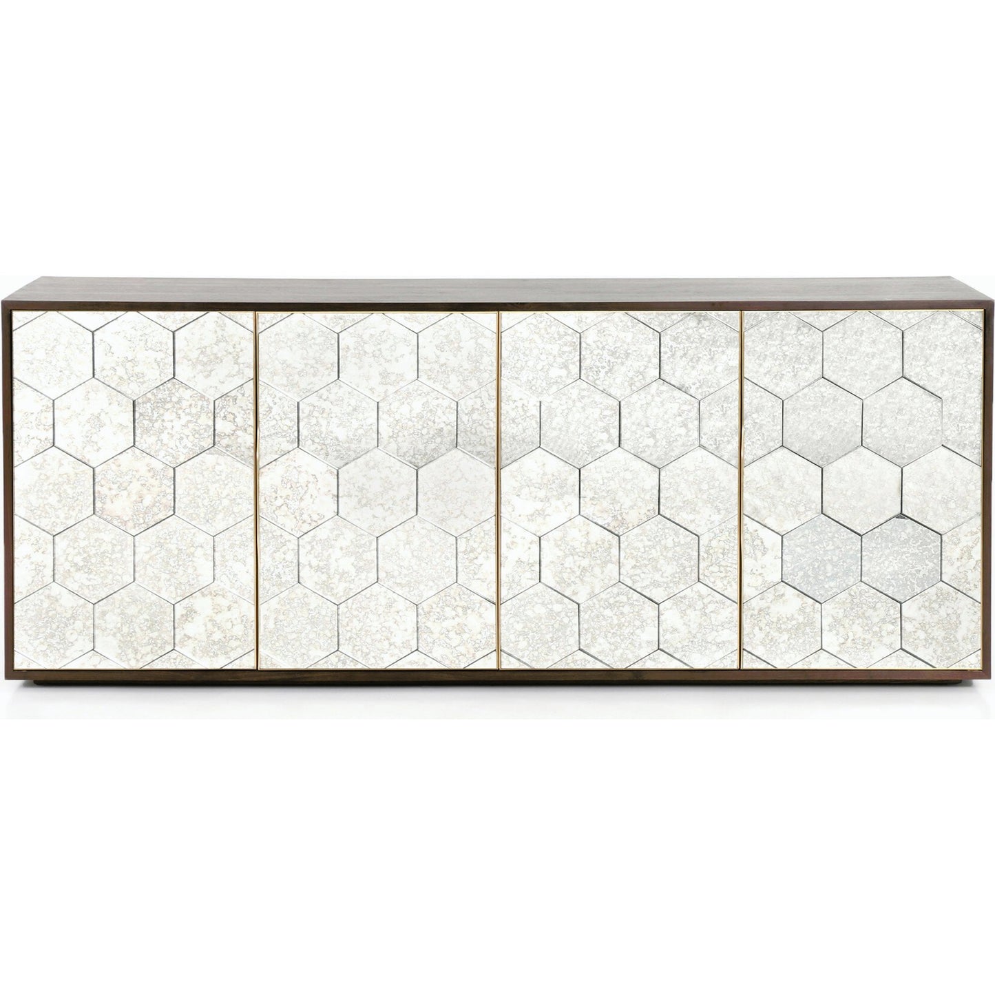 008 S-338891 | Additional Silo | Cybil Sideboard by Four Hands in dark walnut. Made from walnut veneer, stainless steel, glass in a eclectic & global style.