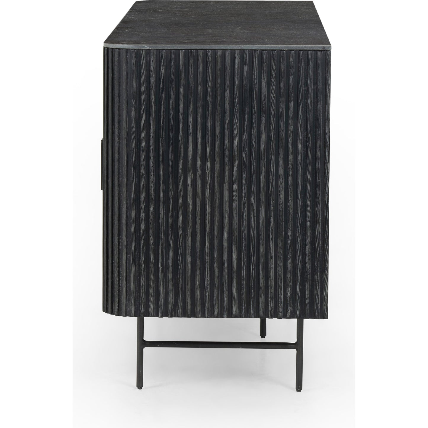 005 SI-1715879 | Additional Silo | Laverne Sideboard by Four Hands in washed black, brushed gunmetal, bluestone and washed black, brushed gunmetal, blue stone. Made from iron, bluestone, solid oak in a eclectic & global style.