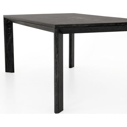 Conner Dining Table by Four Hands in washed black, bluestone. Made from bluestone, solid oak in a modern style.