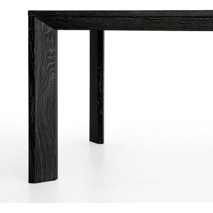 Conner Dining Table by Four Hands in washed black, bluestone. Made from bluestone, solid oak in a modern style.