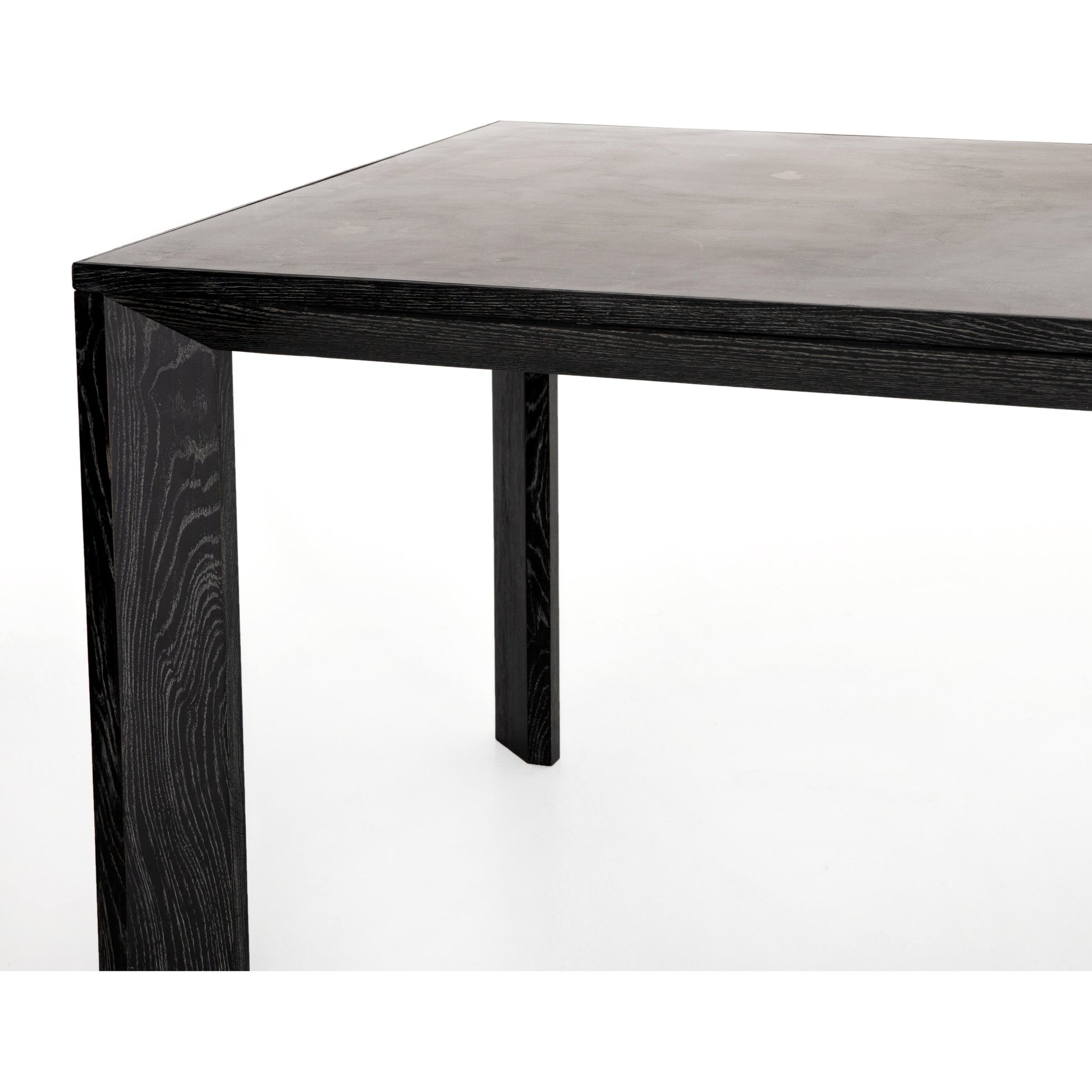 Conner Dining Table by Four Hands in washed black, bluestone. Made from bluestone, solid oak in a modern style.