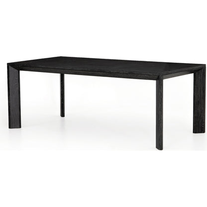 Conner Dining Table by Four Hands in washed black, bluestone. Made from bluestone, solid oak in a modern style.