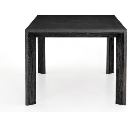 Conner Dining Table by Four Hands in washed black, bluestone. Made from bluestone, solid oak in a modern style.