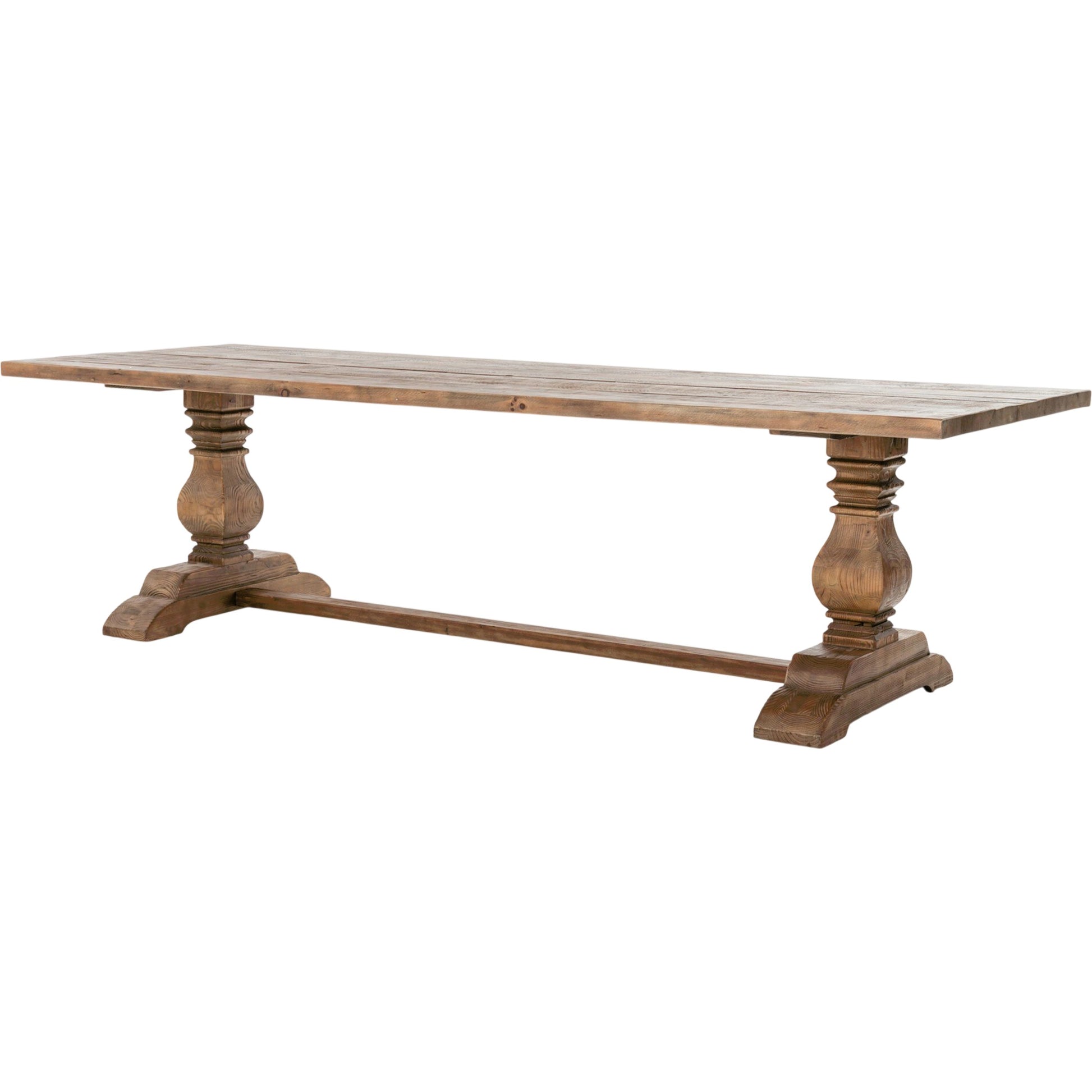 Durham Dining Table by Four Hands in bleached oak and waxed bleached fir, bleached oak. Made from solid reclaimed pine, solid pine in a cottage & farmhouse style.