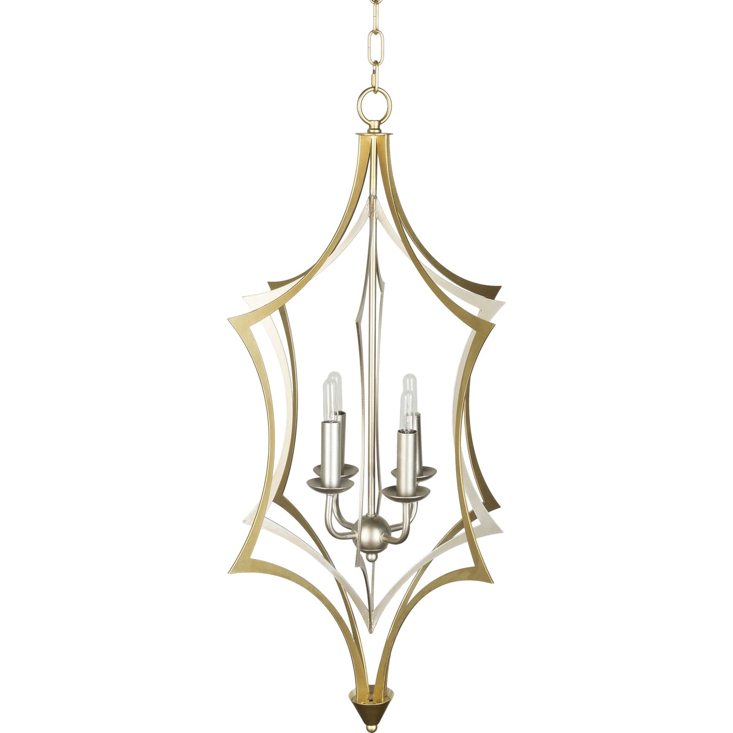 001 S-347263 | Primary Silo | Clarion Ceiling Light - 22216 by Surya in gold, metallic silver, translucent and gold. Made from metal in a transitional style.