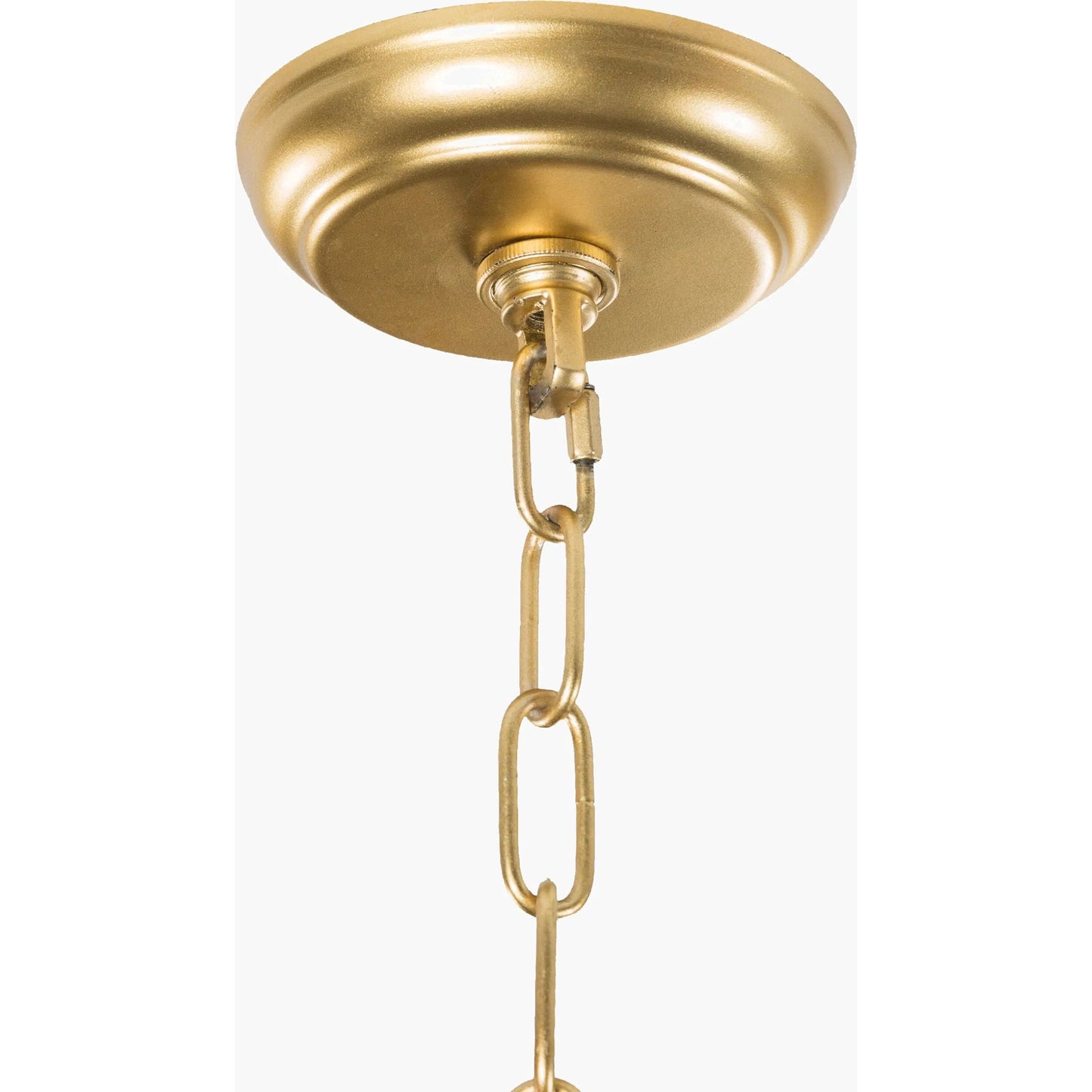 002 S-347263 | Closeup | Clarion Ceiling Light - 22216 by Surya in gold, metallic silver, translucent and gold. Made from metal in a transitional style.
