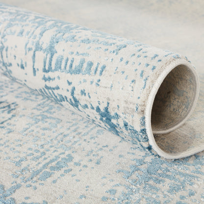 Cirque CIQ21 Rug by Jaipur Living in blue, ivory. Made from unique in a unique style.