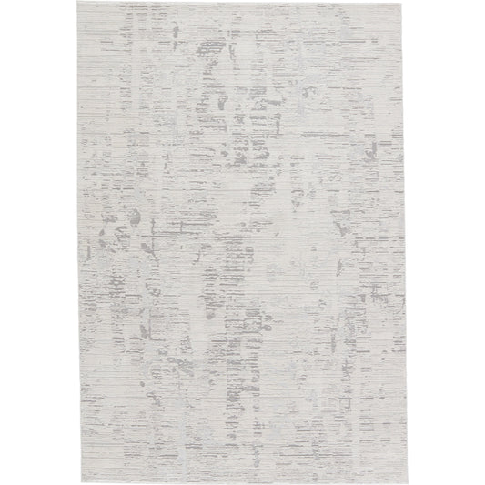 Jovie Rug by Jaipur Living in ivory, gray. Made from 55% viscose, 45% shrink polyester in a unique style.