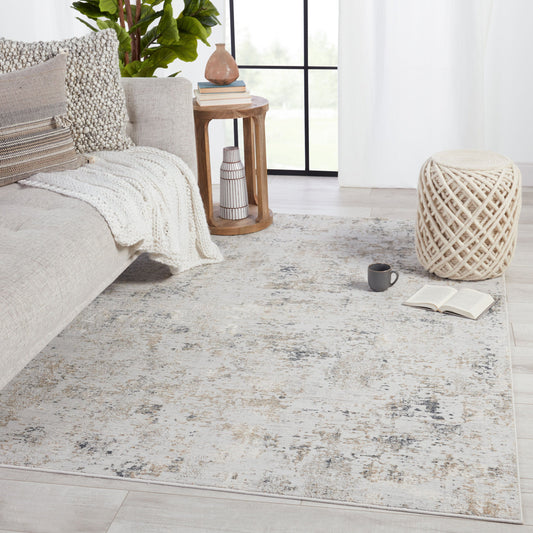 Vienne VNE14 Rug by Jaipur Living in light gray, gold. Made from unique in a unique style.