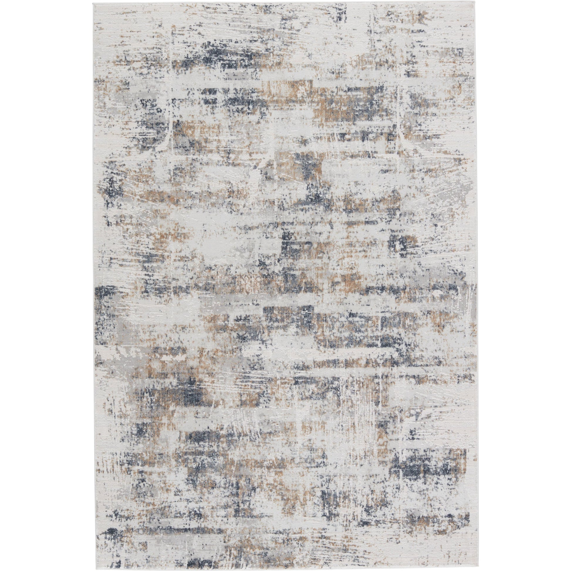 Gesine Rug by Jaipur Living in light gray, gold. Made from 65% shrink polyester, 35% viscose in a unique style.
