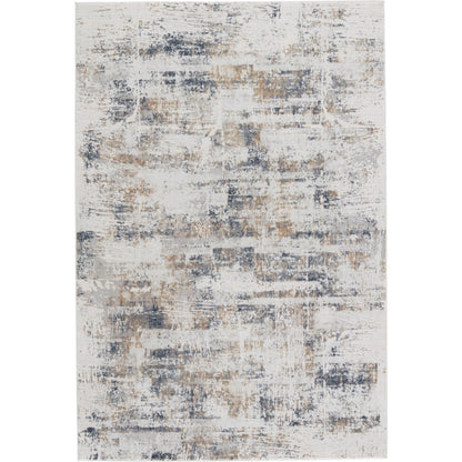 Gesine Rug by Jaipur Living in light gray, gold. Made from 65% shrink polyester, 35% viscose in a unique style.