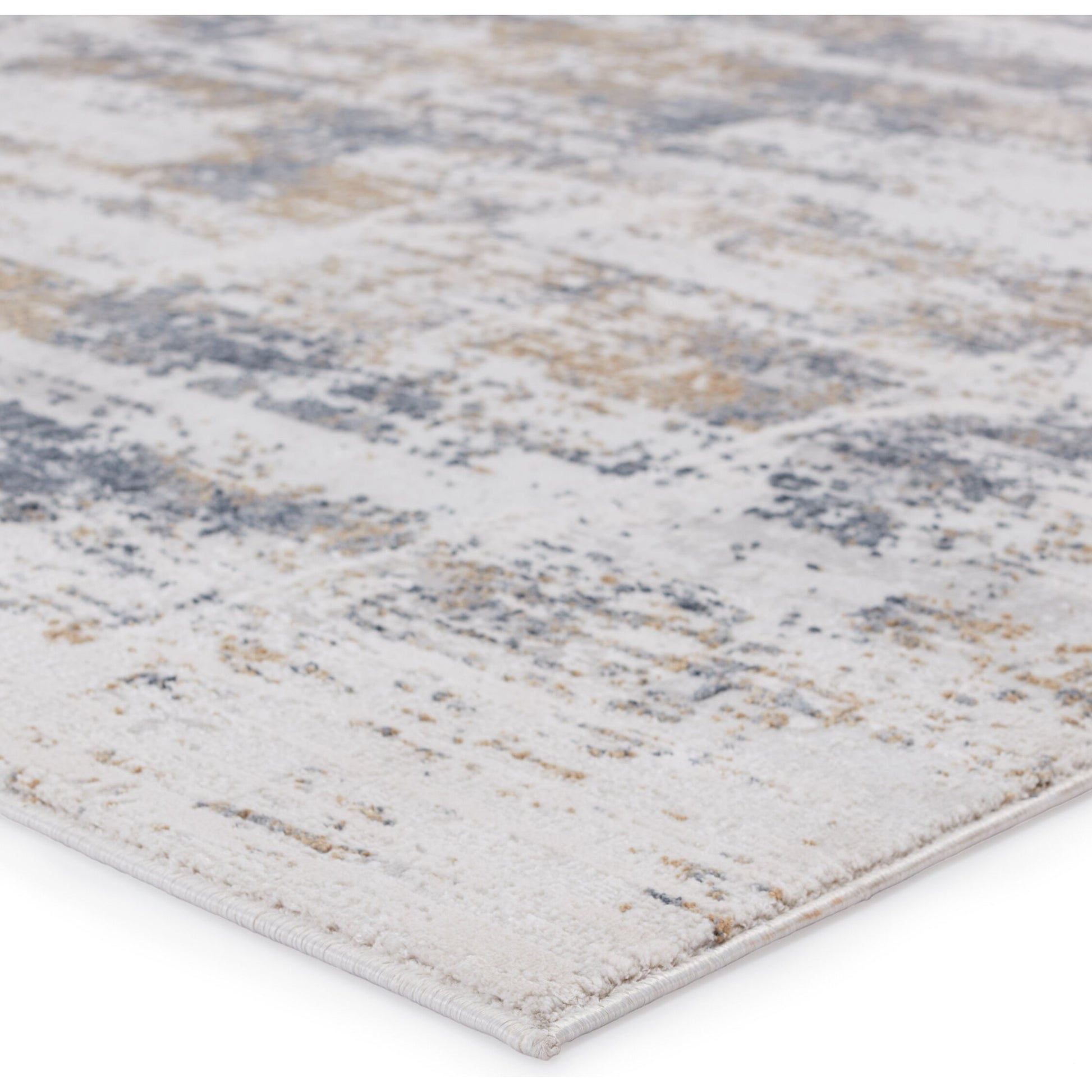 Gesine Rug by Jaipur Living in light gray, gold. Made from 65% shrink polyester, 35% viscose in a unique style.