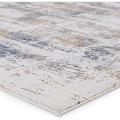 Gesine Rug by Jaipur Living in light gray, gold. Made from 65% shrink polyester, 35% viscose in a unique style.