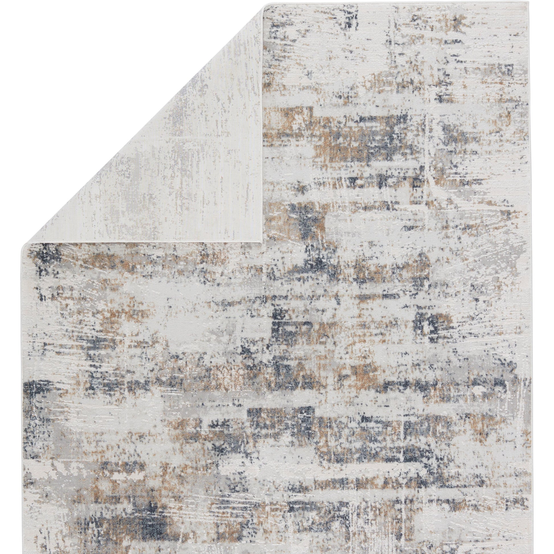 Gesine Rug by Jaipur Living in light gray, gold. Made from 65% shrink polyester, 35% viscose in a unique style.