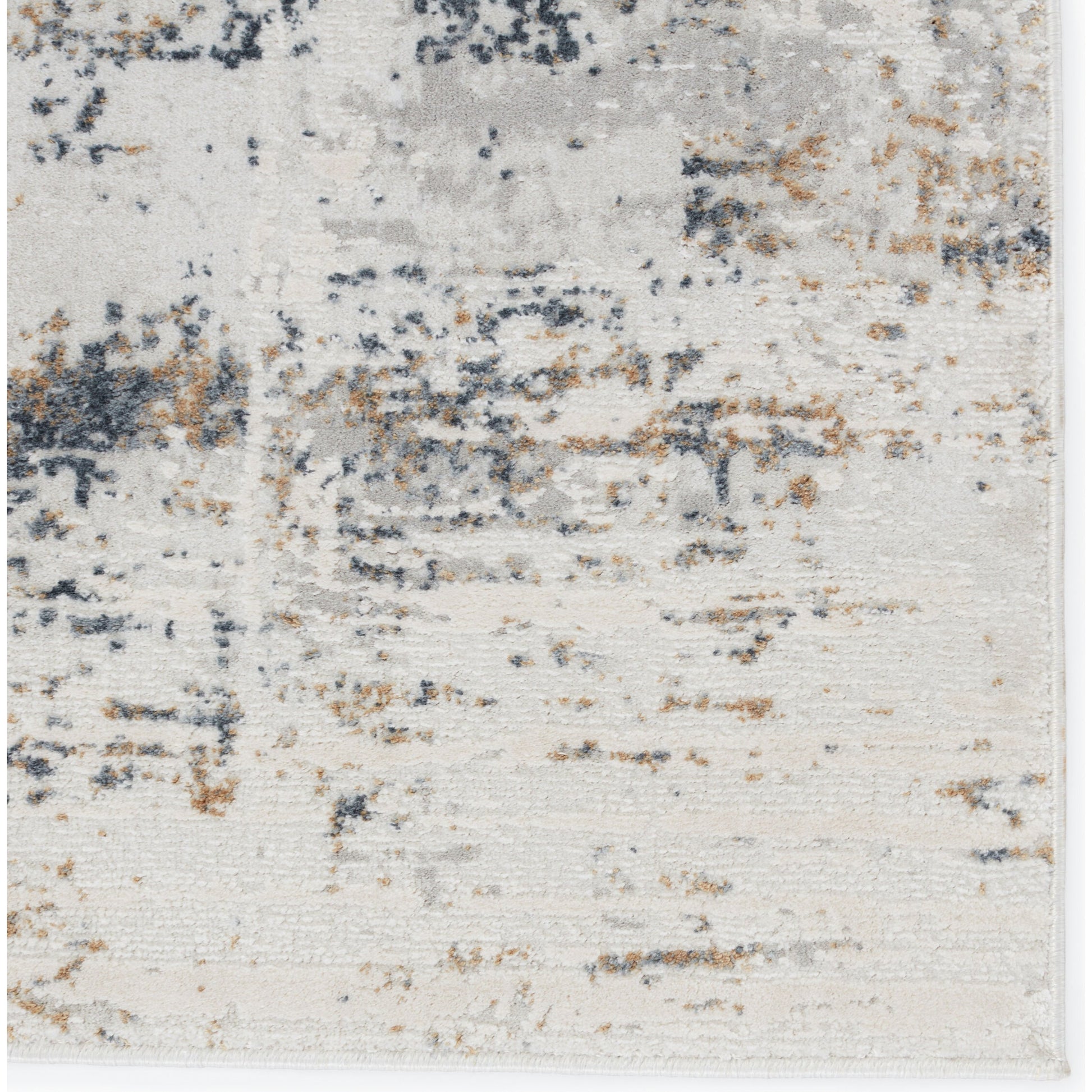 Gesine Rug by Jaipur Living in light gray, gold. Made from 65% shrink polyester, 35% viscose in a unique style.