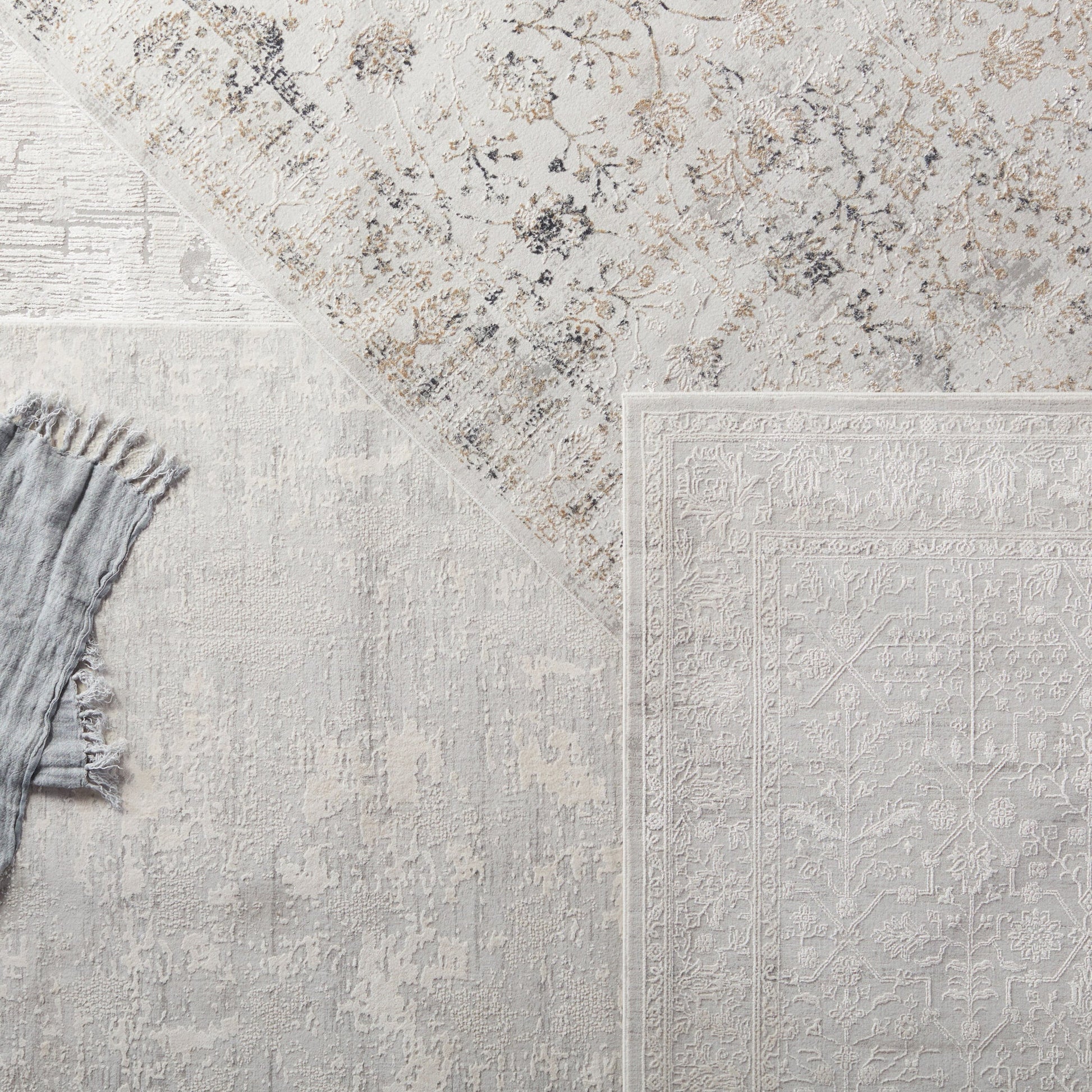 Cirque CIQ43 Rug by Jaipur Living in light gray, gold. Made from unique in a unique style.