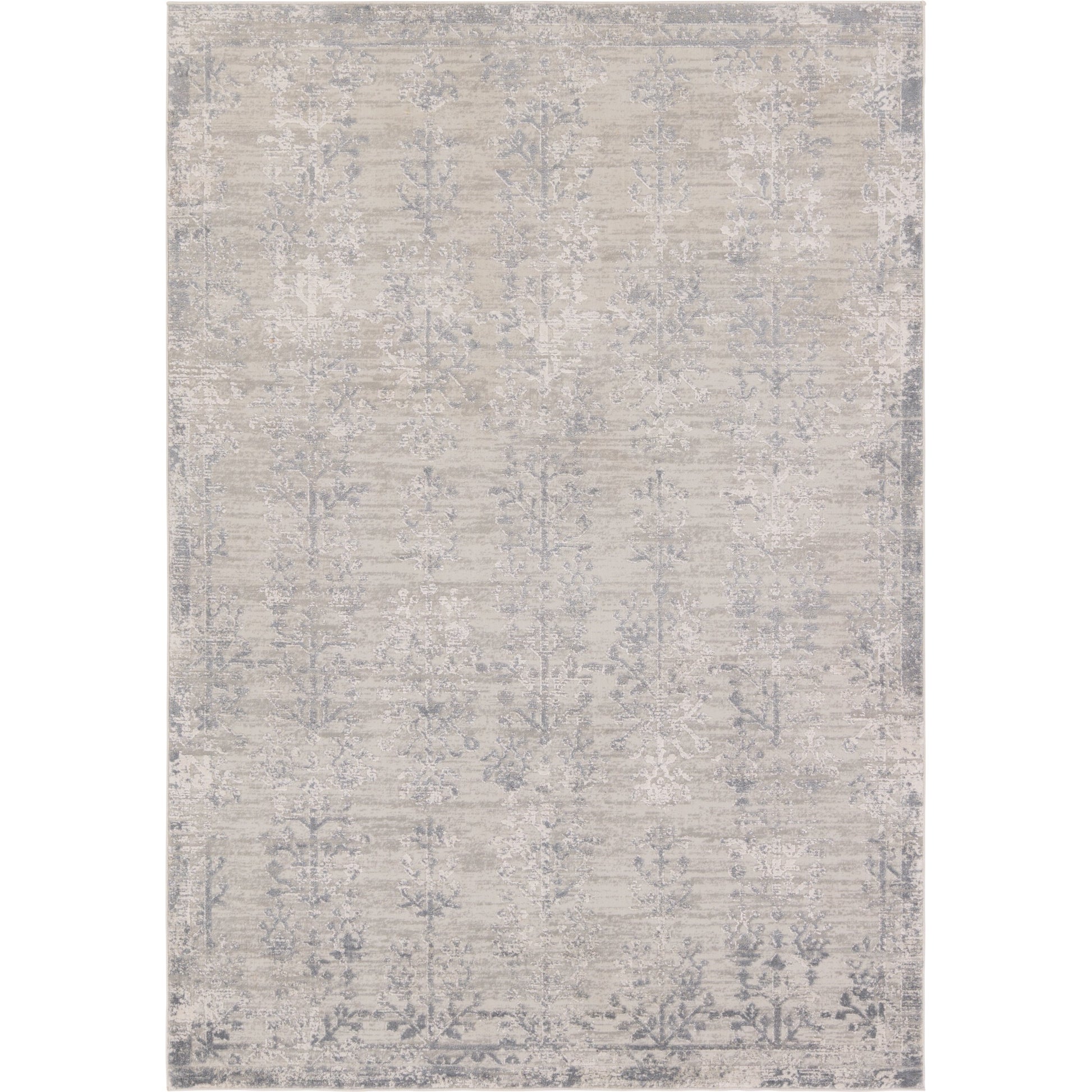 Cirque Fortier CIQ47 Rug by Jaipur Living in silver, slate. Made from 50% polyester, 50% viscose in a unique style.