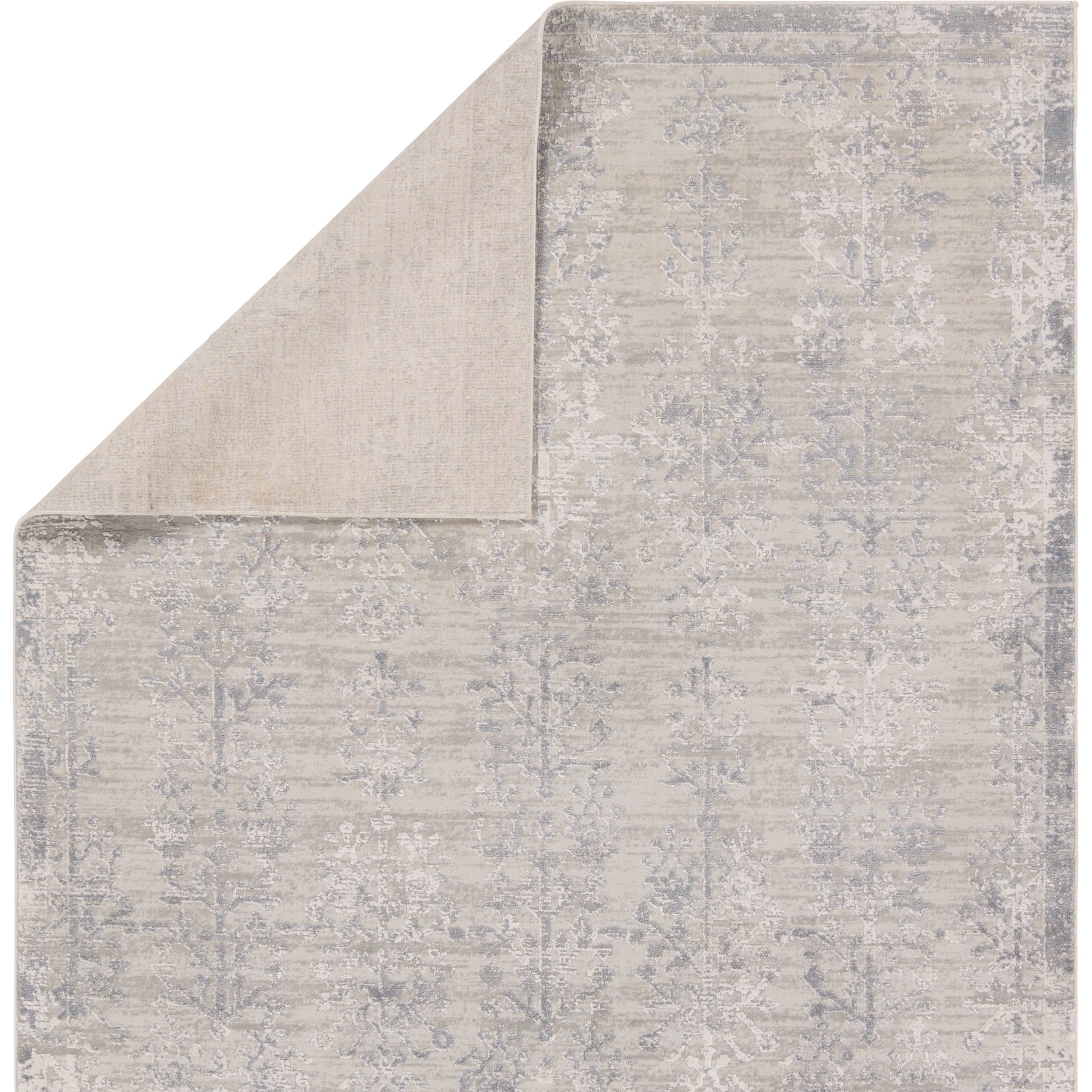 Cirque Fortier CIQ47 Rug by Jaipur Living in silver, slate. Made from 50% polyester, 50% viscose in a unique style.