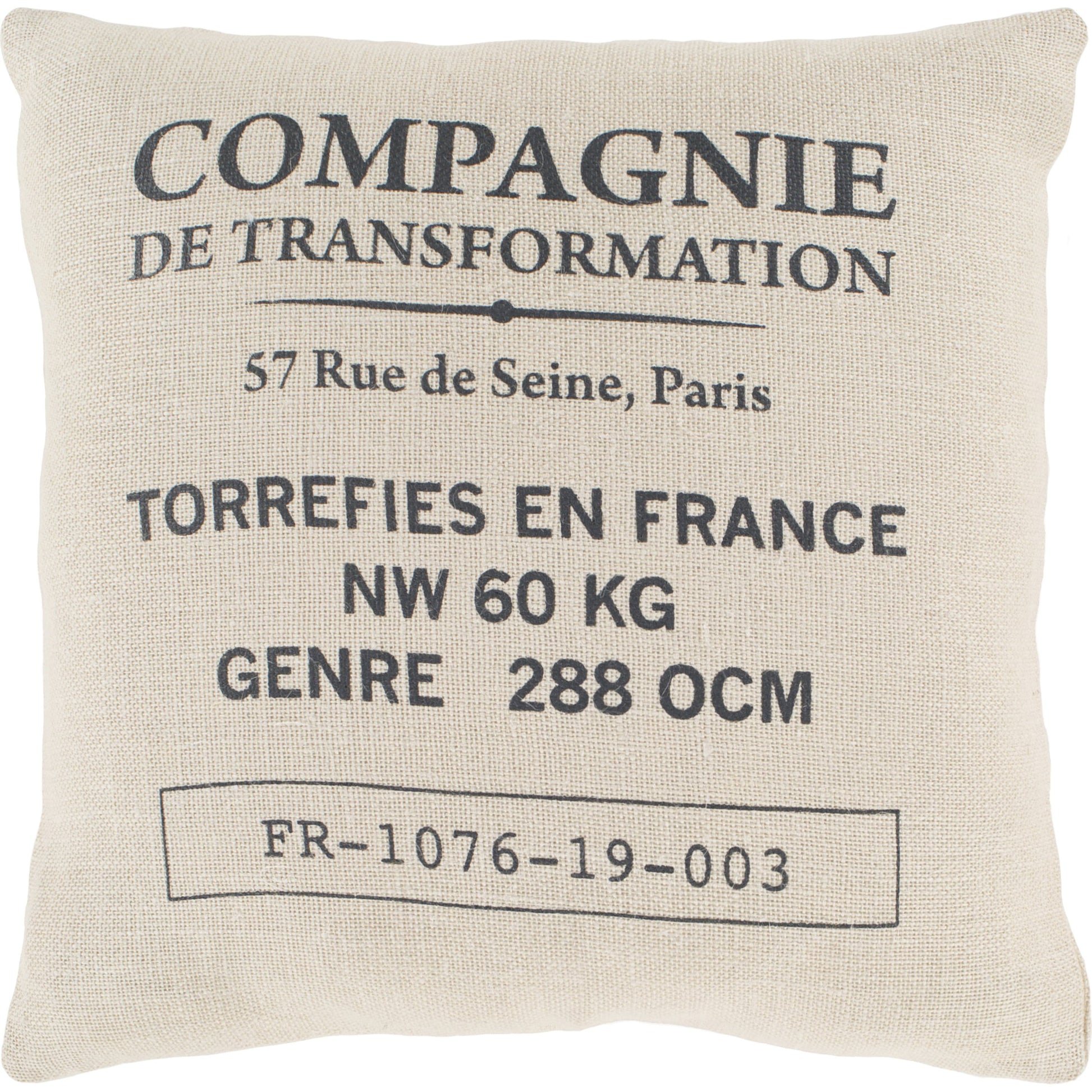 Circa Pillow - 22699 by Surya in cream, charcoal. Made from 100% jute in a cottage & farmhouse style.