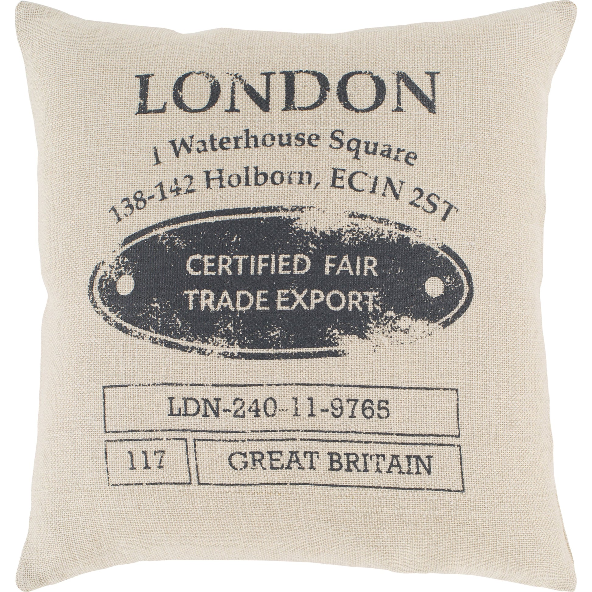 Circa Pillow - 16997 by Surya in cream, charcoal. Made from 100% jute in a eclectic & global style.