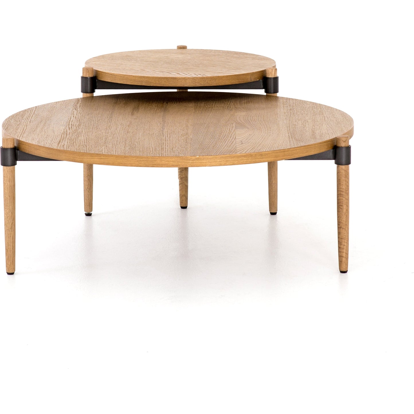 008 SR-369055 | Additional Silo | Holmes Coffee Table by Four Hands in smoked drift oak. Made from oak veneer, solid oak, iron in a modern style.